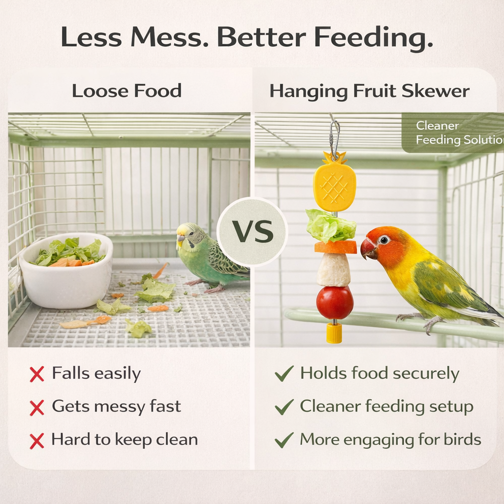 Stainless Steel Bird Fruit & Veggie Skewer 4PS