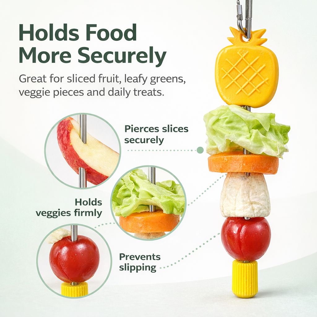 Stainless Steel Bird Fruit & Veggie Skewer 4PS