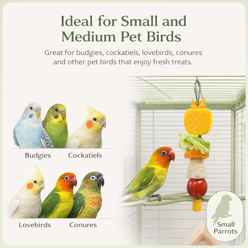 Stainless Steel Bird Fruit & Veggie Skewer 4PS