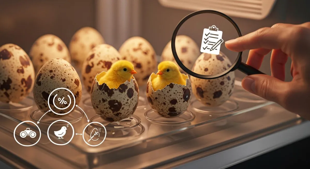 Quail incubation troubleshooting guide with temperature humidity egg turning ventilation and storage tips