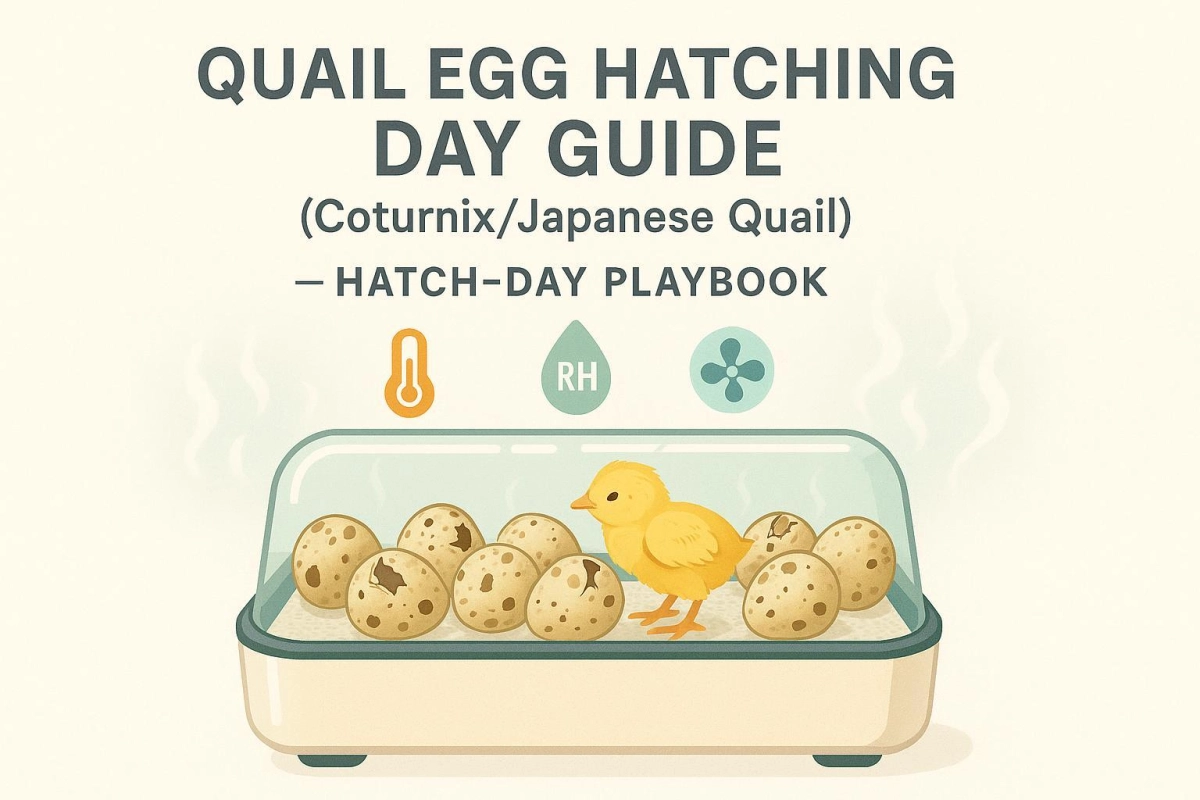 Quail Egg Hatching Day Guide (Coturnix/Japanese Quail) — Hatch‑Day Playbook
