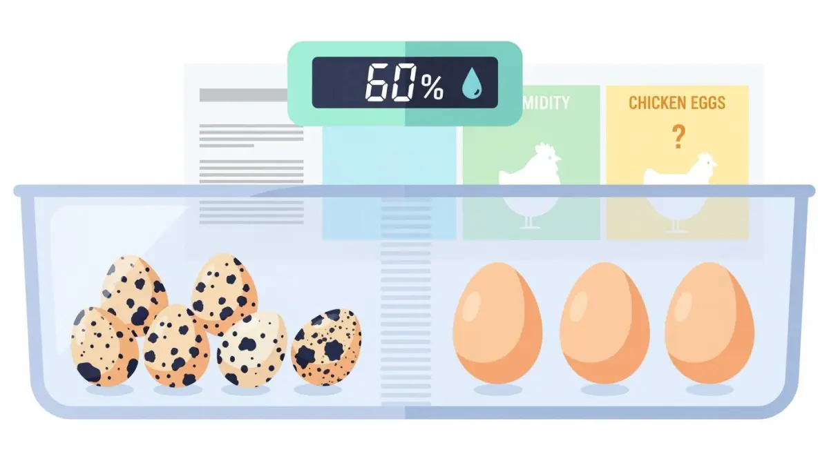 Photo inspiration: Visual Reference: Coturnix Quail Egg Incubator Humidity Guide Not Chicken Settings