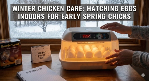 Winter Chicken Care Tips for Hatching Eggs Indoors And Getting Early Spring Chicks
