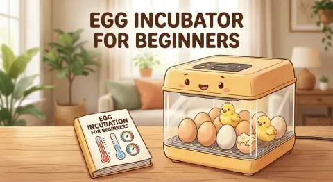 Blog cover image for a beginner's guide to home egg incubators.