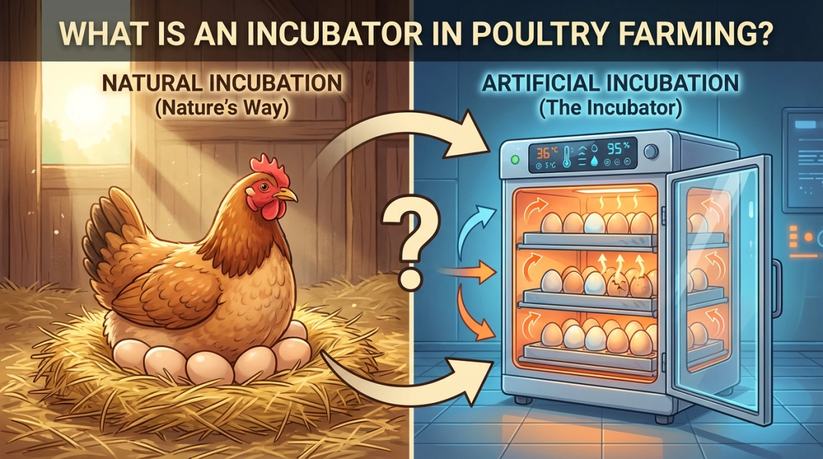 Egg incubator in poultry farming helping eggs hatch into healthy chicks