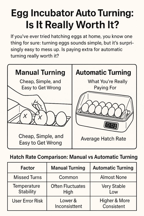 Egg Incubator Auto Turning: Is It Really Worth It? Manual vs Automatic Turning Compared