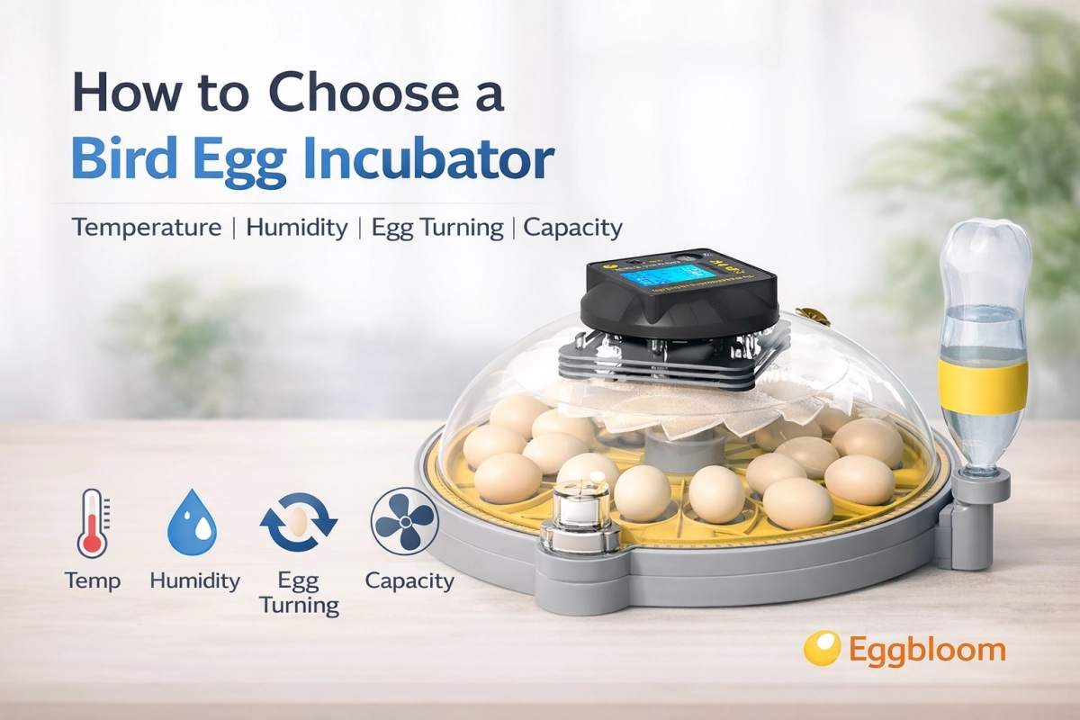 A simple guide to picking an incubator for pet bird eggs—steady heat, stable humidity, and reliable turning.