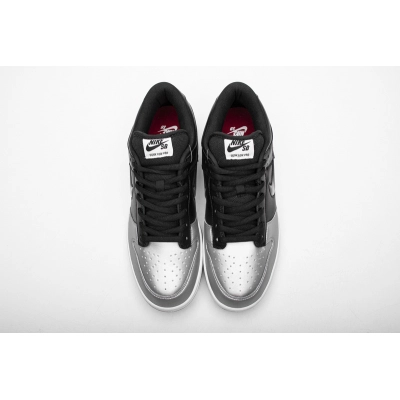 Get Nike SB Dunk Low Supreme Jewel Swoosh Silver CK3480-001 02