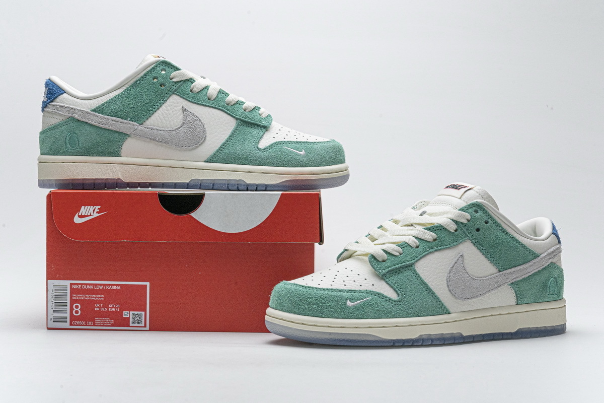 Get Nike Dunk Low Kasina Neptune Green CZ6501-101