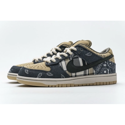 Get Replica Dunks Nike SB Dunk Low Travis Scott (Regular Box) CT5053-001 01