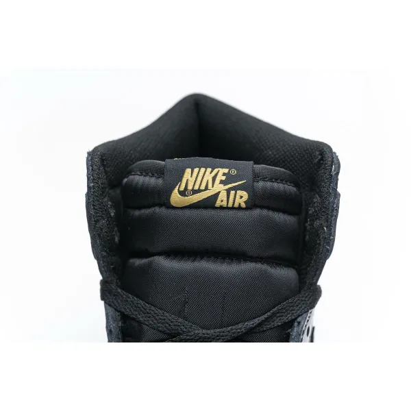 LJR Air Jordan 1 High OG Patent Black Metallic Gold 555088-032 
