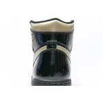 LJR Air Jordan 1 High OG Patent Black Metallic Gold 555088-032 