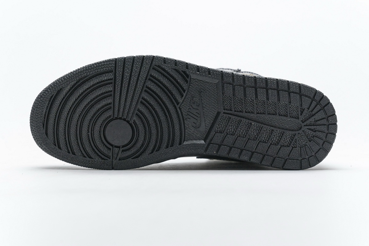 LJR Air Jordan 1 High OG Patent Black Metallic Gold 555088-032 