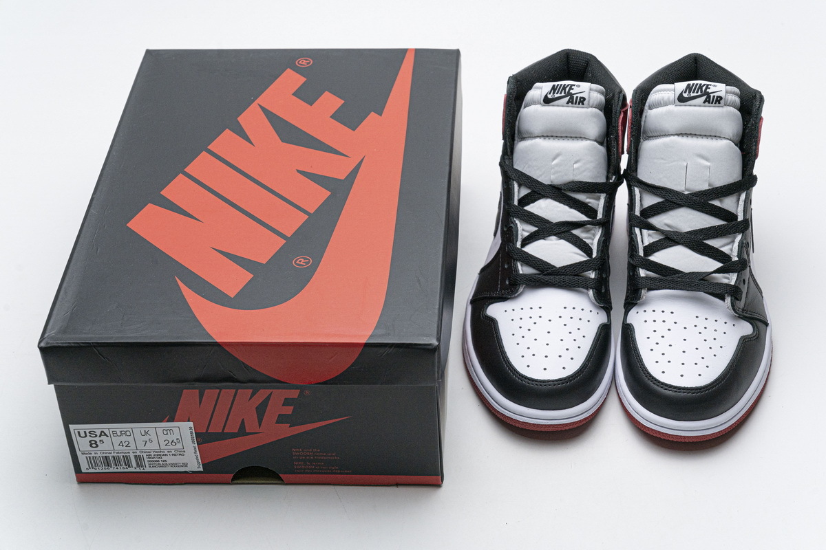 LJR Air Jordan 1 OG High 'Black Toe' 555088-125
