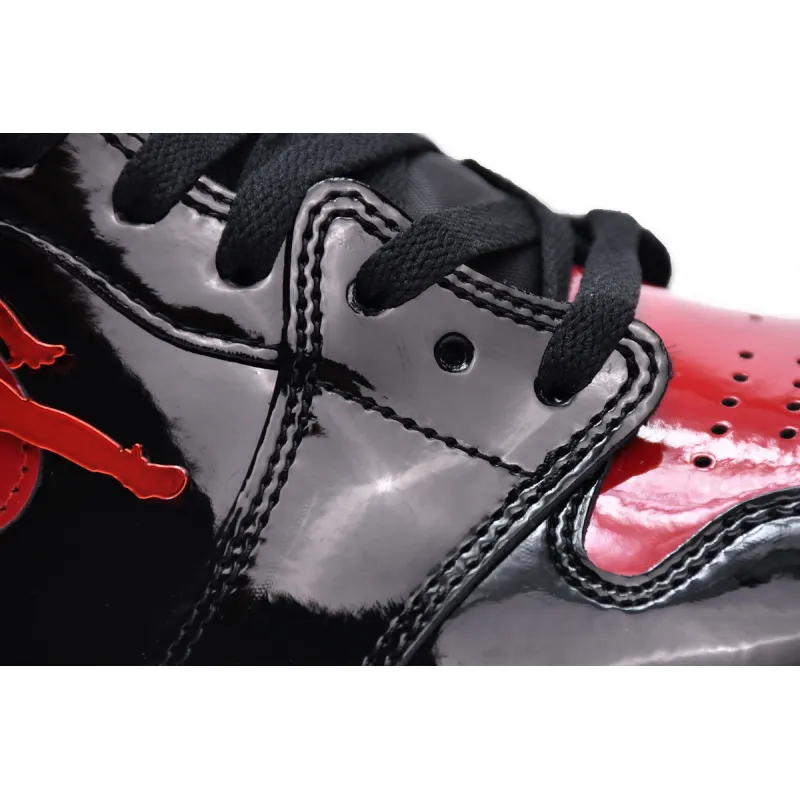 LJR Air Jordan 1 High OG Bred Patent 555088-063 
