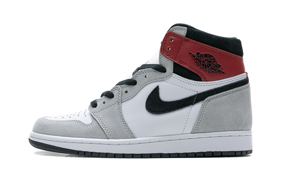 LJR Air Jordan 1 High Smoke Grey Red 555088-126