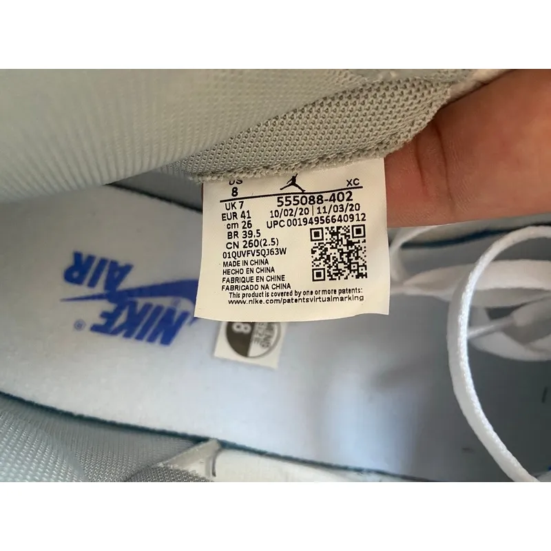 LJR Air Jordan 1 High OG GS Wash North Carolan 555088-402