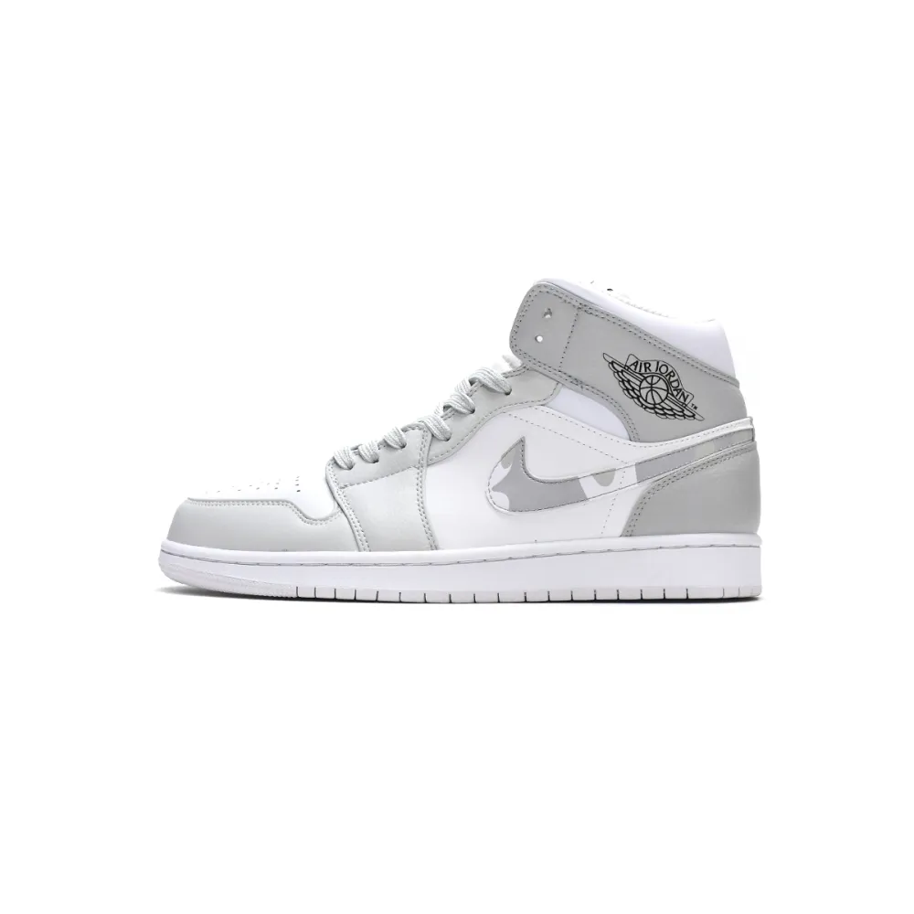 LJR Air Jordan 1 Mid Grey Camo C9035-100 
