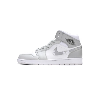 LJR Air Jordan 1 Mid Grey Camo C9035-100  01
