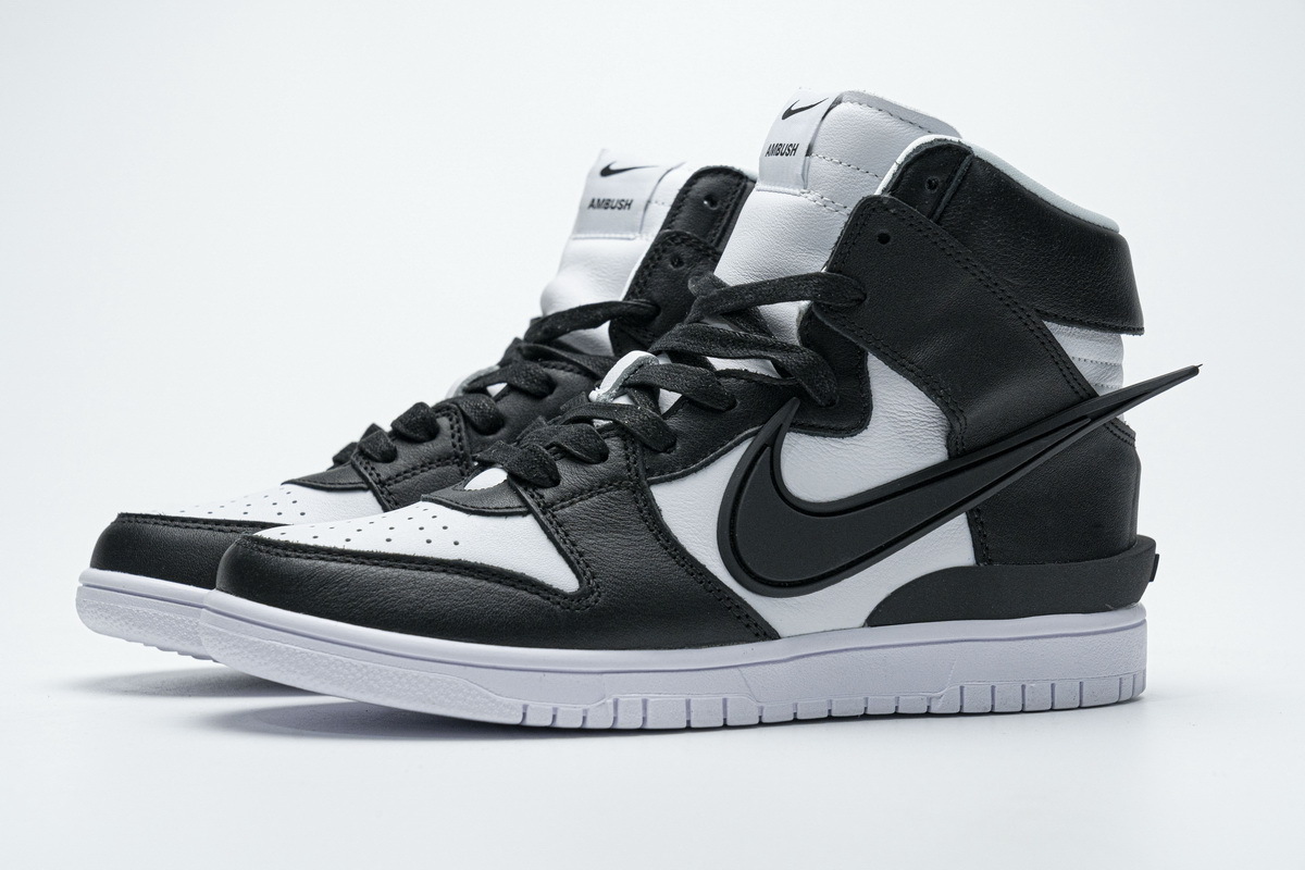 Get Nike Dunk High Ambush Black White CU7544-001