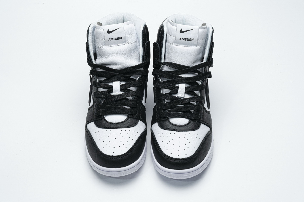 Get Nike Dunk High Ambush Black White CU7544-001