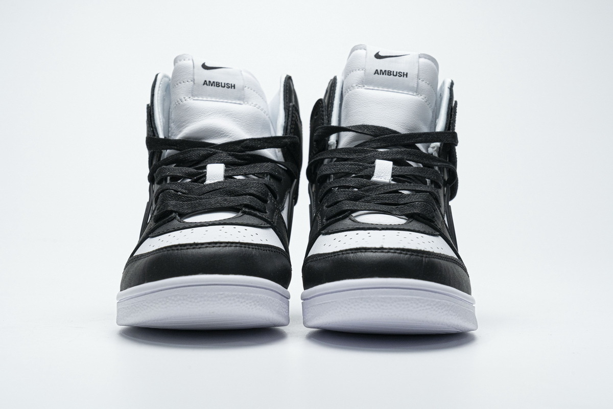 Get Nike Dunk High Ambush Black White CU7544-001