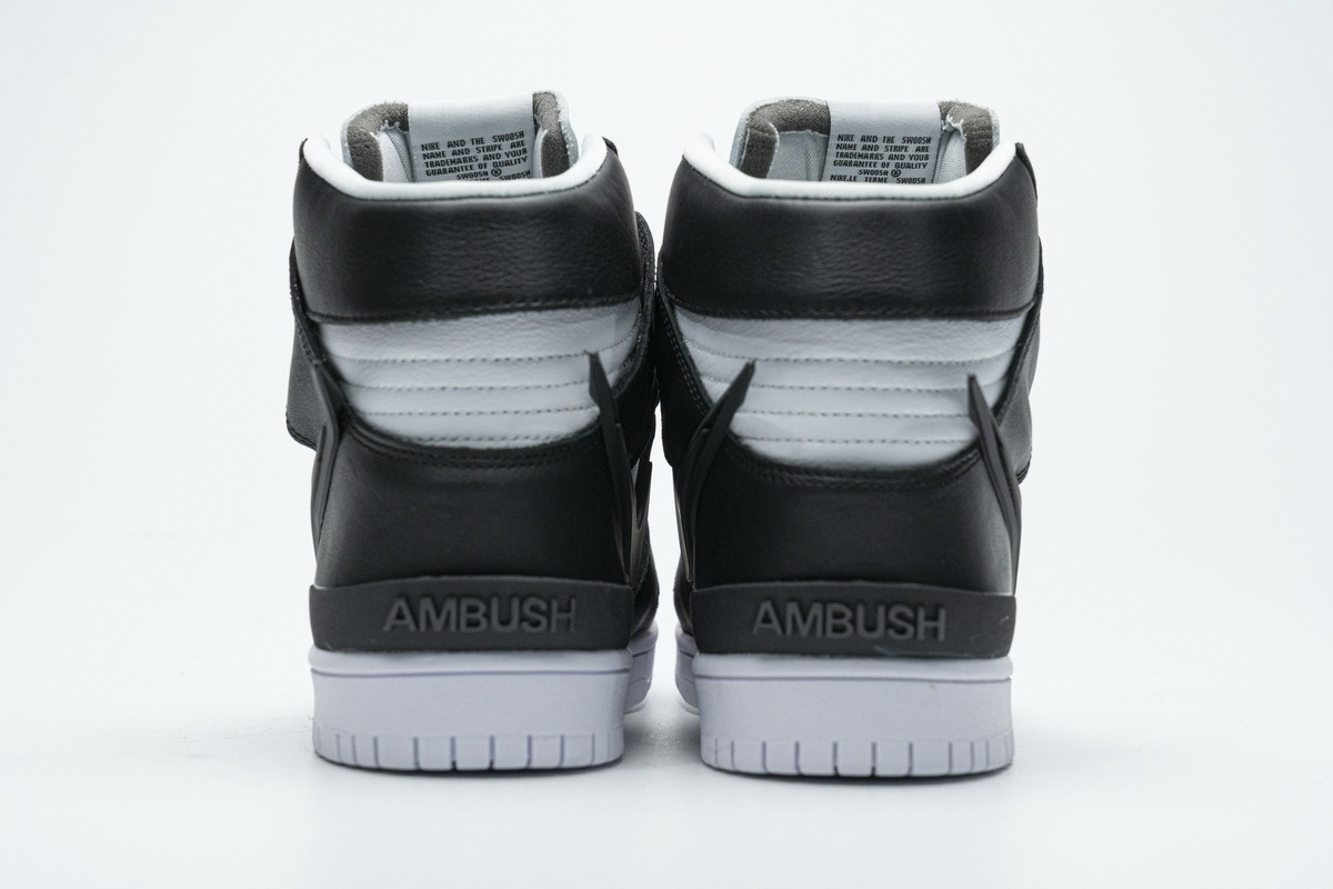 Get Nike Dunk High Ambush Black White CU7544-001