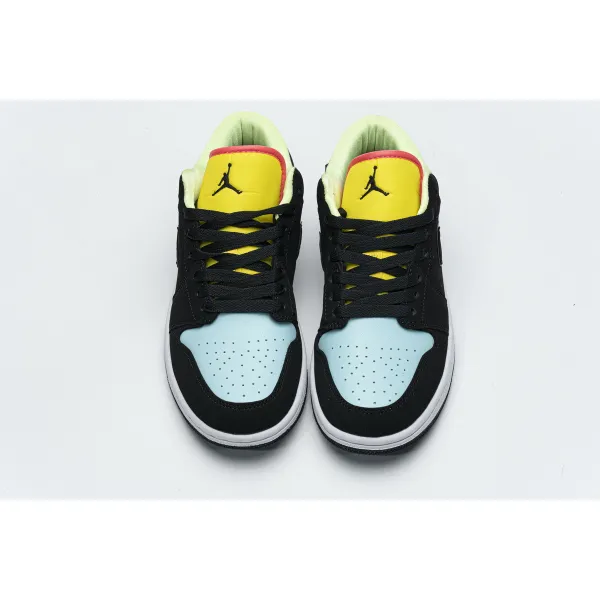 Get Air Jordan 1 Low Black Aurora Green Laser Orange CK3022-013