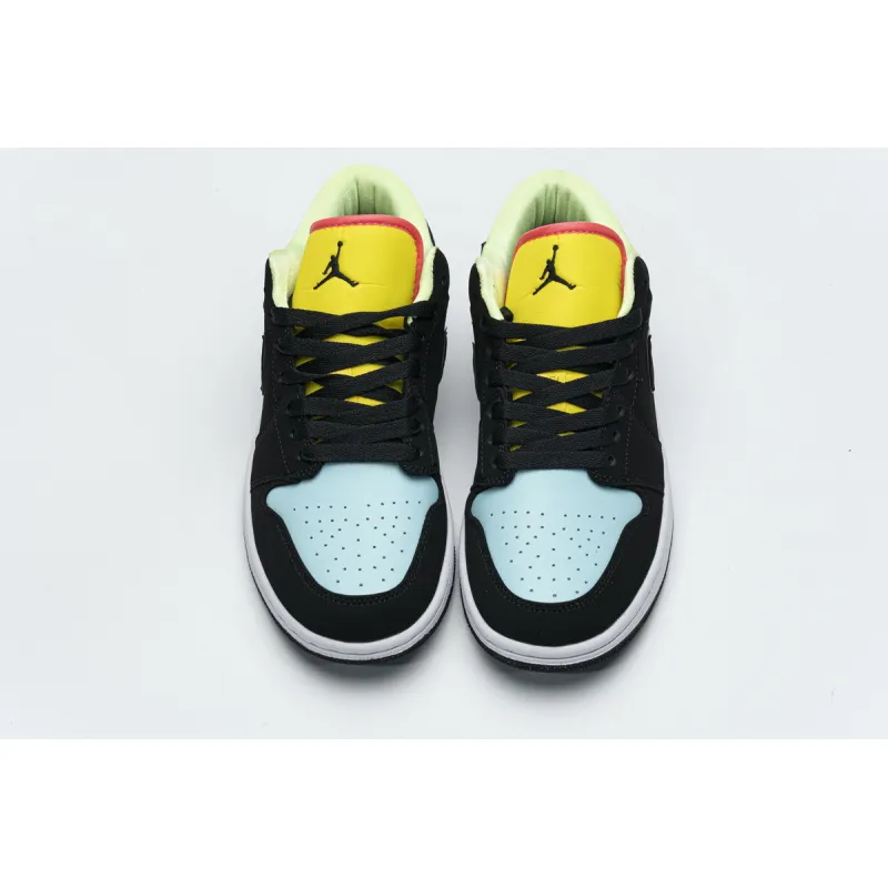 Get Air Jordan 1 Low Black Aurora Green Laser Orange CK3022-013