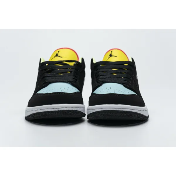 Get Air Jordan 1 Low Black Aurora Green Laser Orange CK3022-013