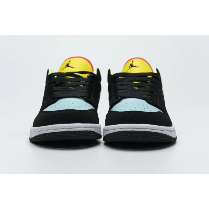 Get Air Jordan 1 Low Black Aurora Green Laser Orange CK3022-013