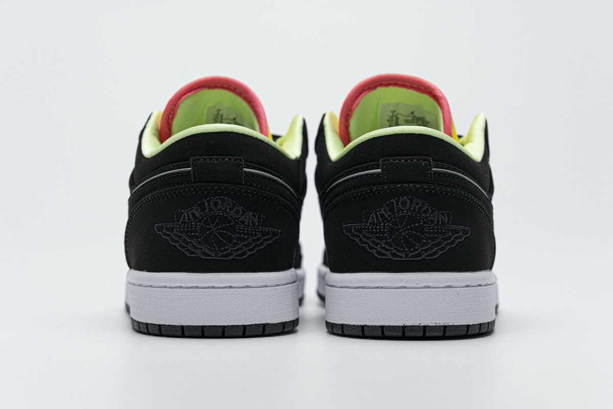 Get Air Jordan 1 Low Black Aurora Green Laser Orange CK3022-013