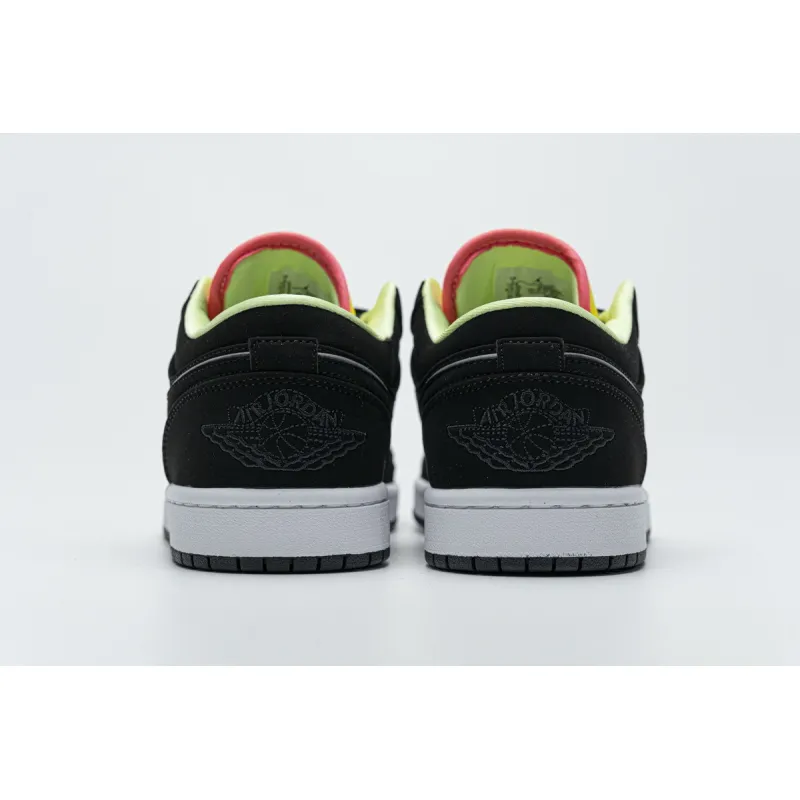 Get Air Jordan 1 Low Black Aurora Green Laser Orange CK3022-013