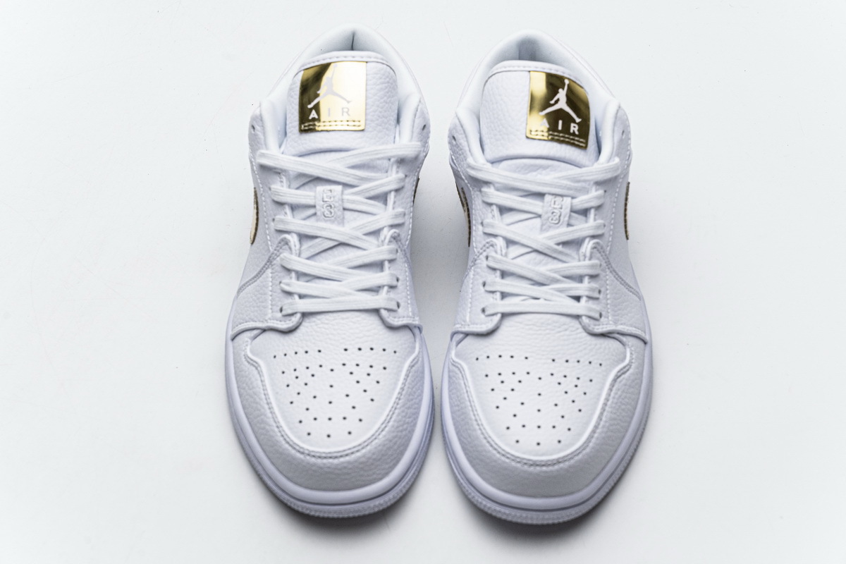 Get Air Jordan 1 Low White Metallic Gold (W) CZ4776-100