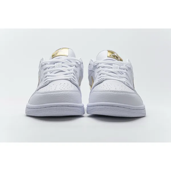 Get Air Jordan 1 Low White Metallic Gold (W) CZ4776-100