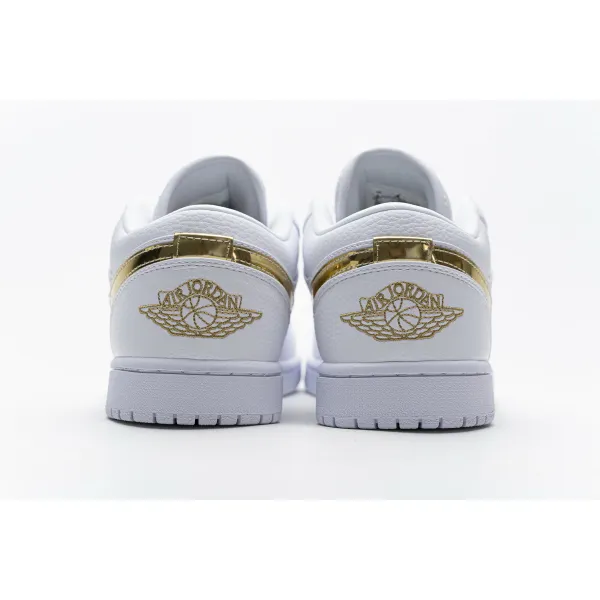 Get Air Jordan 1 Low White Metallic Gold (W) CZ4776-100