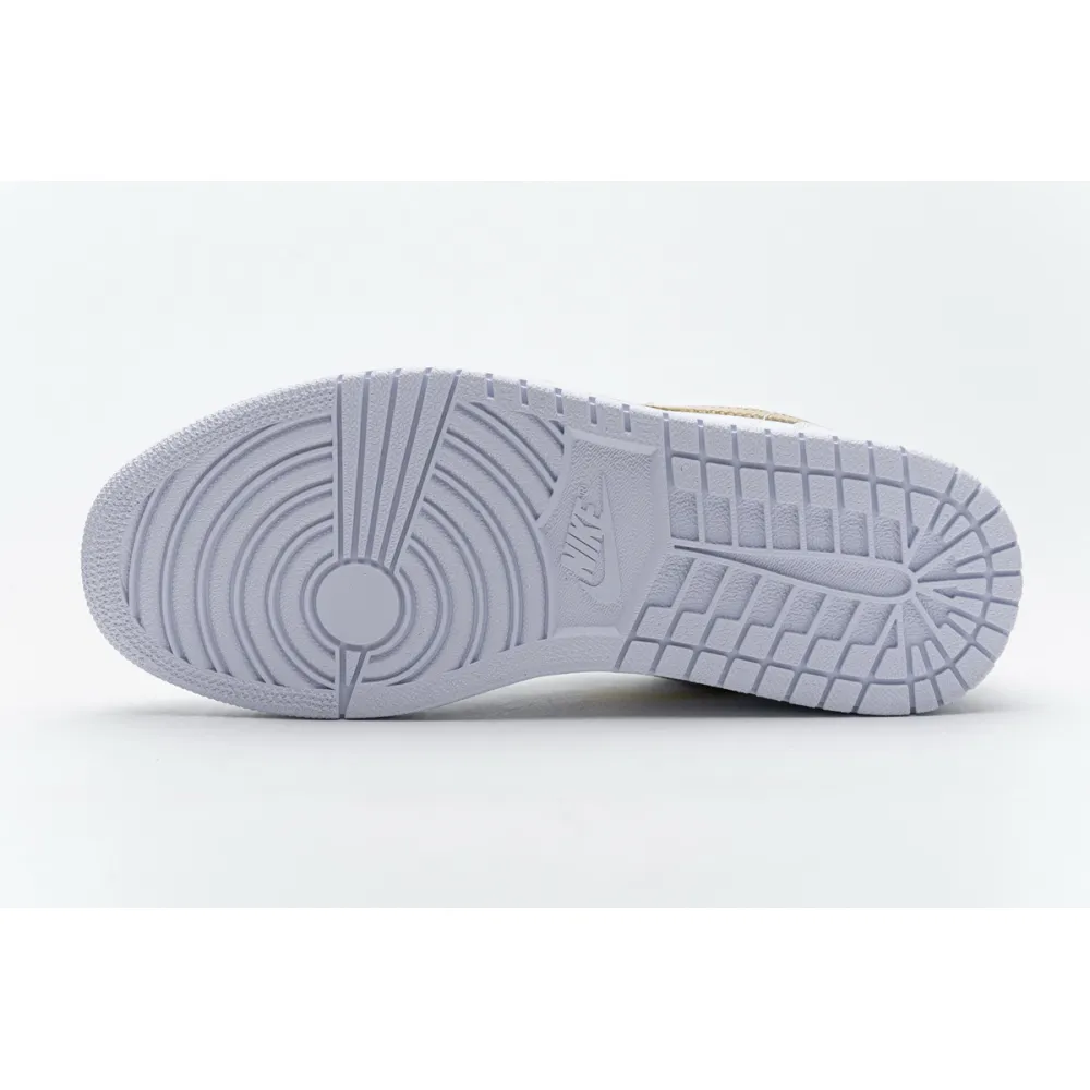 Get Air Jordan 1 Low White Metallic Gold (W) CZ4776-100