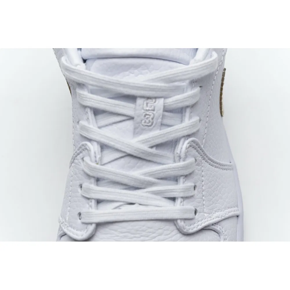 Get Air Jordan 1 Low White Metallic Gold (W) CZ4776-100