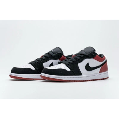 Get Air Jordan 1 Low Black Toe 553558-116 01