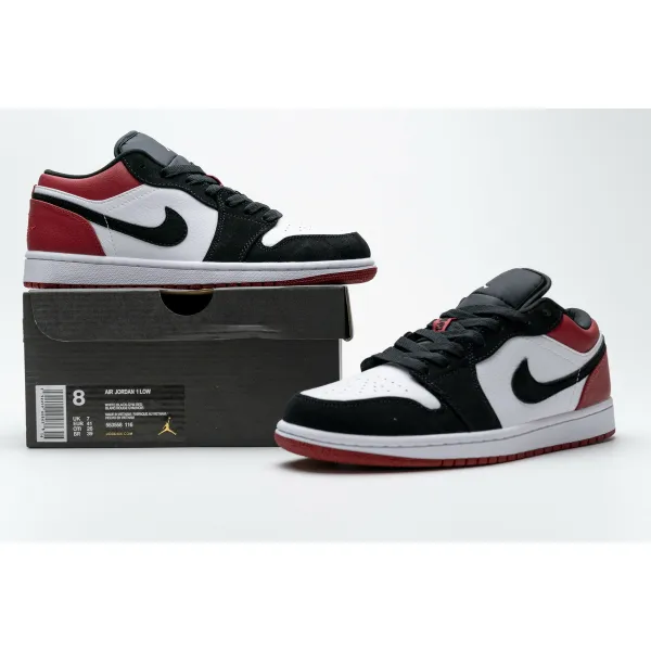Get Air Jordan 1 Low Black Toe 553558-116