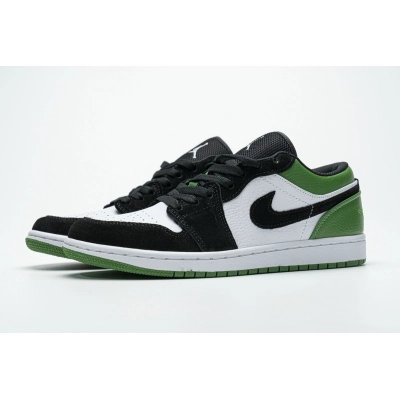 Get Air Jordan 1 Low White Black Mystic Green 553558-113 01
