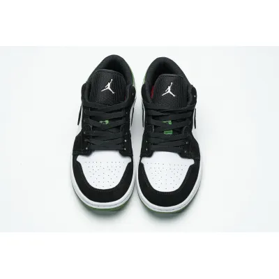 Get Air Jordan 1 Low White Black Mystic Green 553558-113 02
