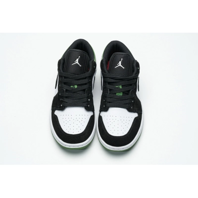Get Air Jordan 1 Low White Black Mystic Green 553558-113 02