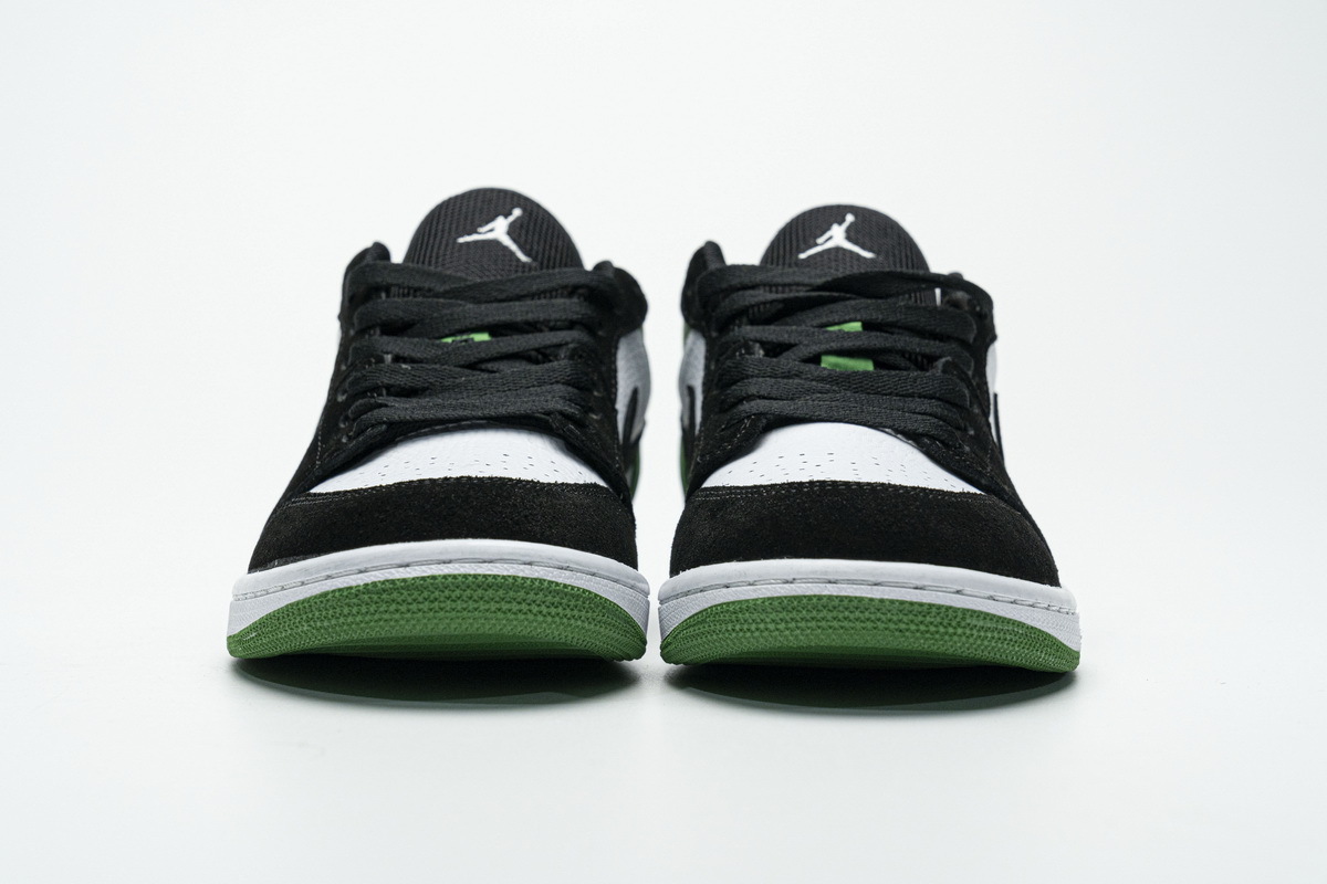 Get Air Jordan 1 Low White Black Mystic Green 553558-113