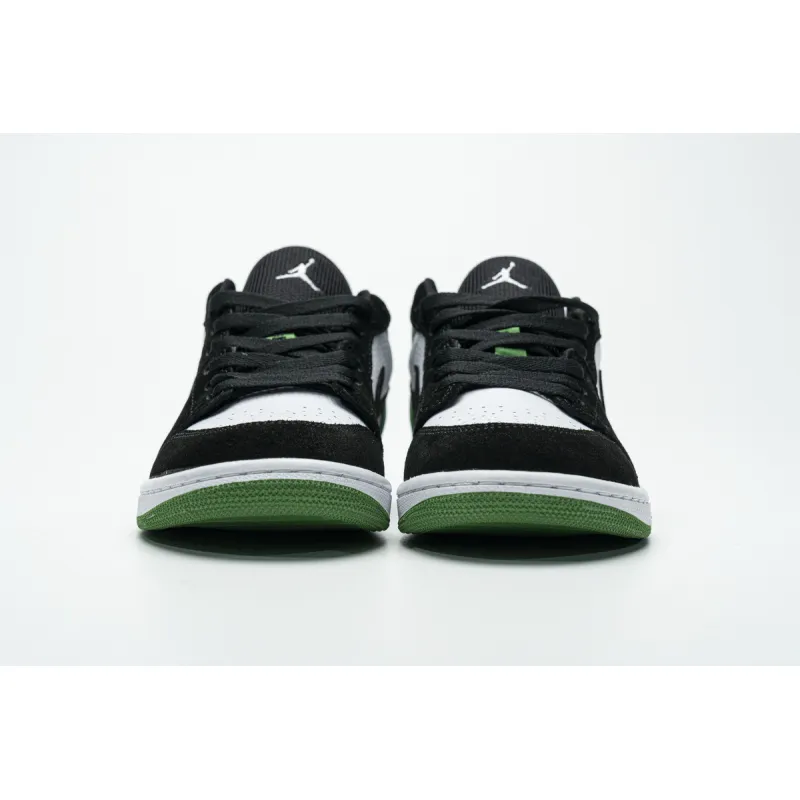 Get Air Jordan 1 Low White Black Mystic Green 553558-113