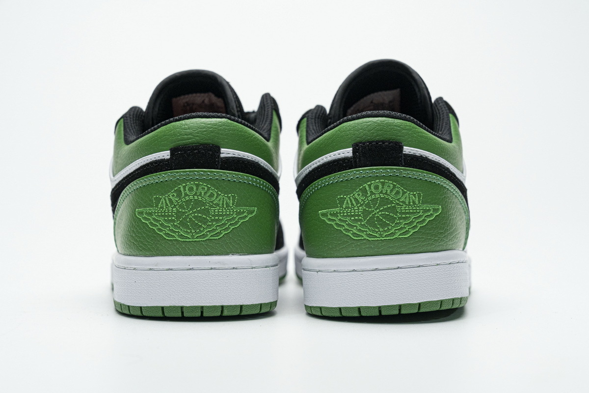 Get Air Jordan 1 Low White Black Mystic Green 553558-113