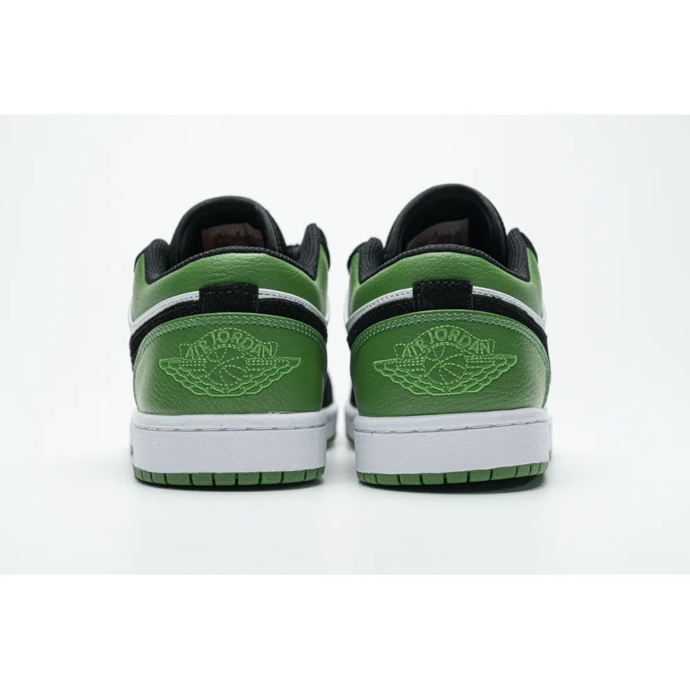 Get Air Jordan 1 Low White Black Mystic Green 553558-113