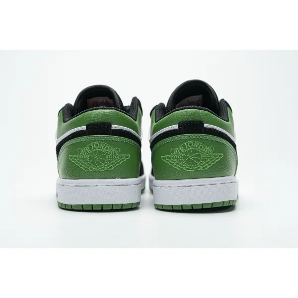 Get Air Jordan 1 Low White Black Mystic Green 553558-113