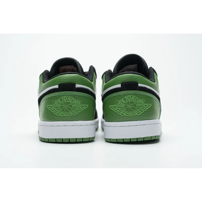 Get Air Jordan 1 Low White Black Mystic Green 553558-113