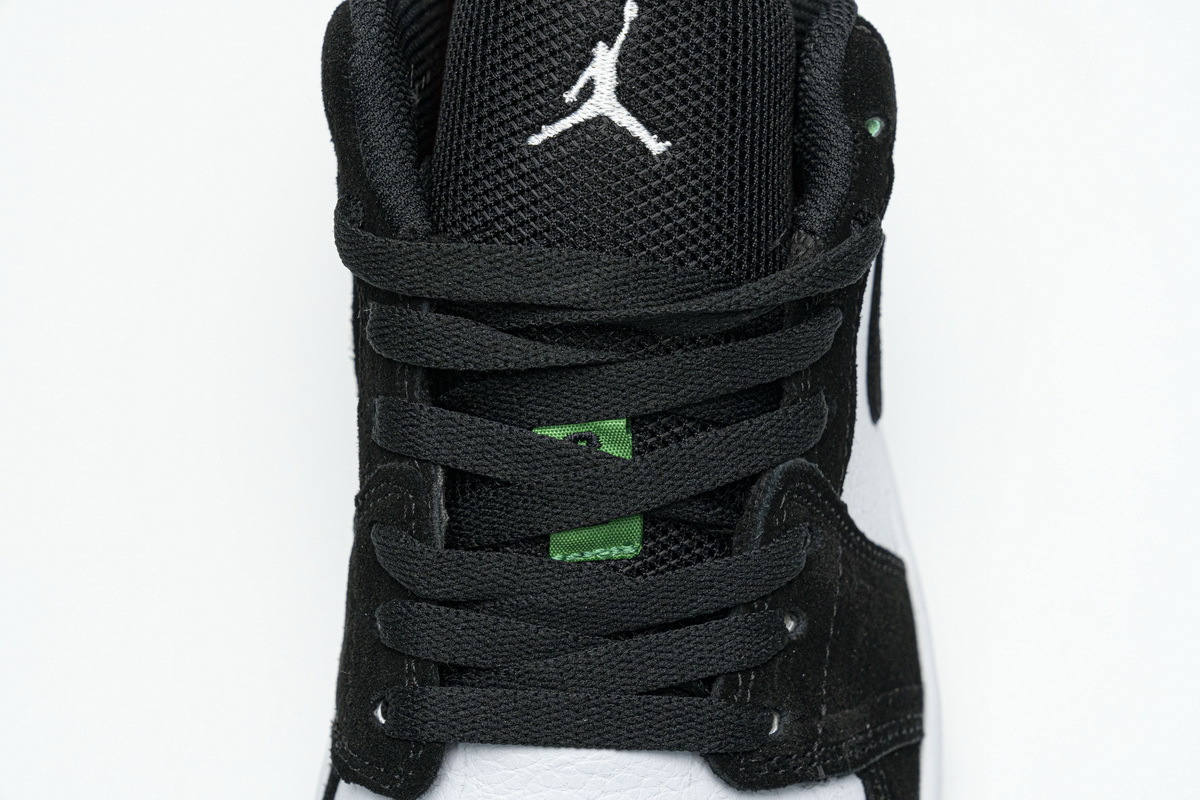 Get Air Jordan 1 Low White Black Mystic Green 553558-113